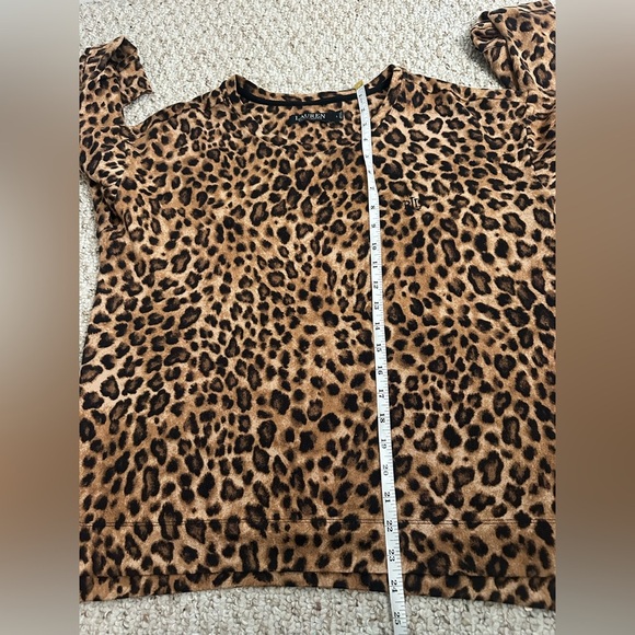 Lauren Ralph Lauren Leopard Print Women's Blouse size L - Picture 4 of 7